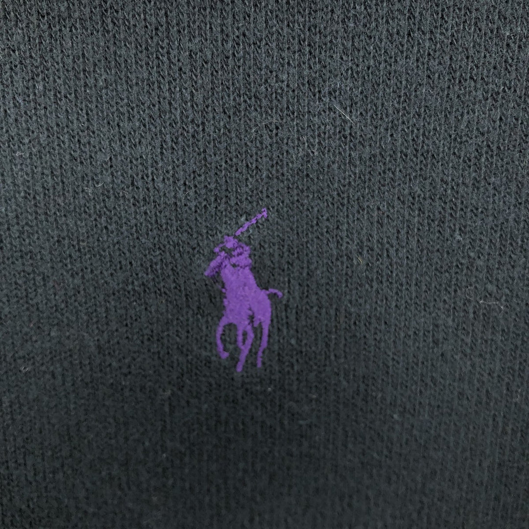 Ralph Lauren POLO by Ralph Lauren Half-Zip Sweatshirt, Men's XL cotton black type Vintage Second Hand