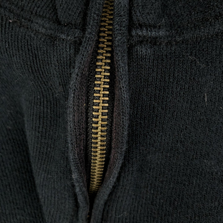 Ralph Lauren POLO by Ralph Lauren Half-Zip Sweatshirt, Men's XL cotton black type Vintage Second Hand