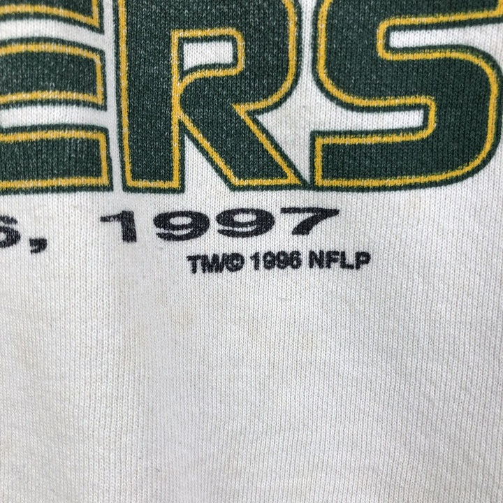 Vintage 90'S DELTA NFL Green Bay Packers Print Sweatshirt, Made in USA, Men's Size L cotton unbleached Vintage Second Hand