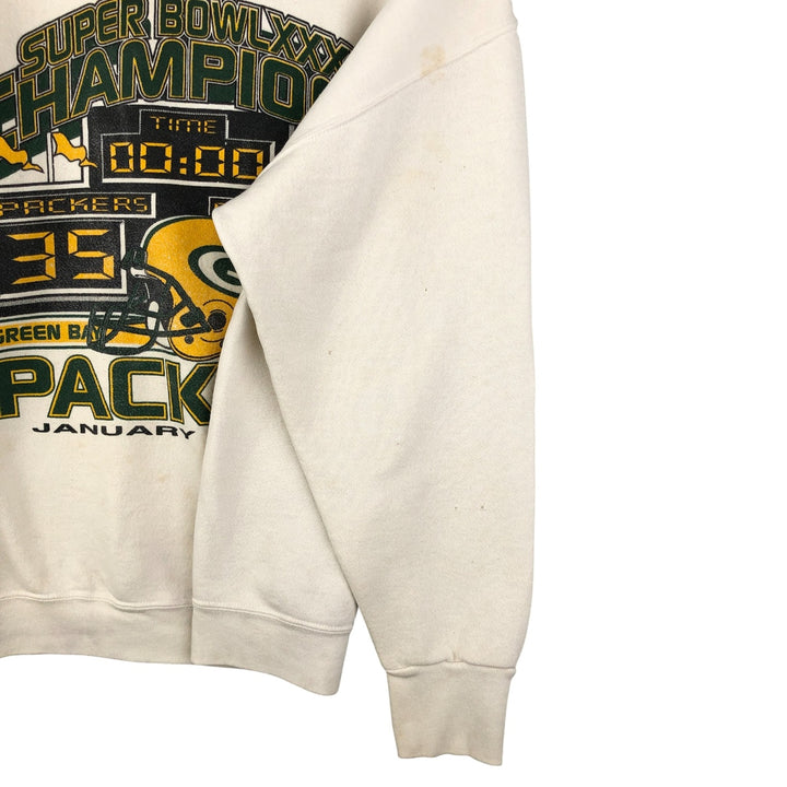 Vintage 90'S DELTA NFL Green Bay Packers Print Sweatshirt, Made in USA, Men's Size L cotton unbleached Vintage Second Hand