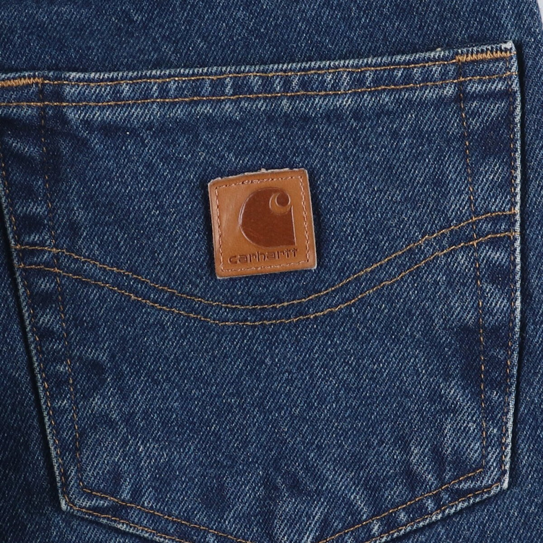 Carhartt Traditional Fit Tapered Denim Pants, Men's Size 36, Zipper Fly cotton navy blue type Vintage Second Hand