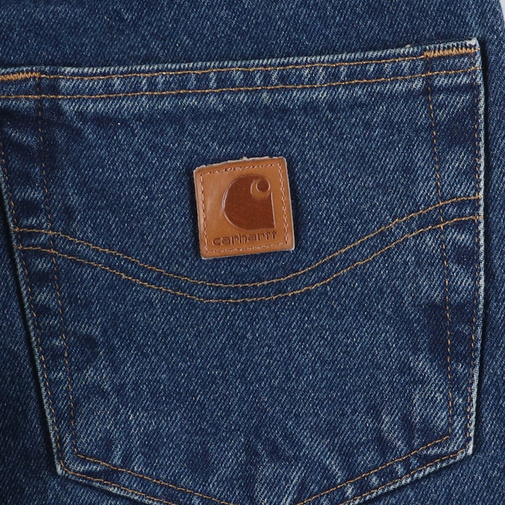 Carhartt Traditional Fit Tapered Denim Pants, Men's Size 36, Zipper Fly cotton navy blue type Vintage Second Hand