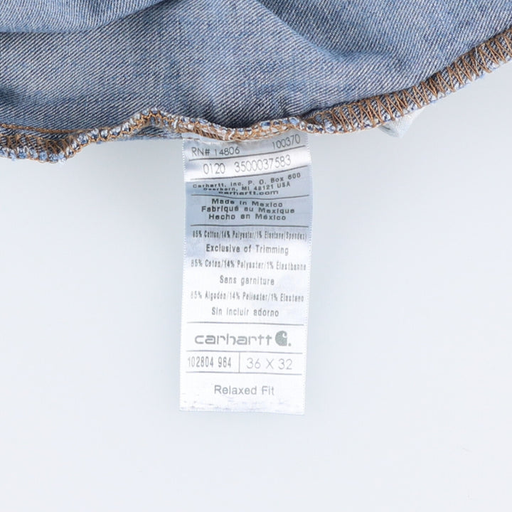 Carhartt Relaxed Fit Tapered Denim Pants for Men, W37 cotton blue type Vintage Second Hand