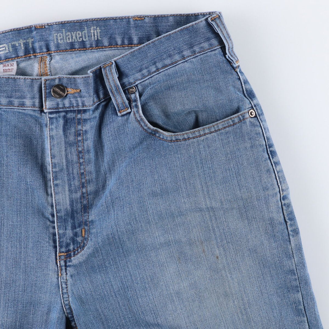 Carhartt Relaxed Fit Tapered Denim Pants for Men, W37 cotton blue type Vintage Second Hand