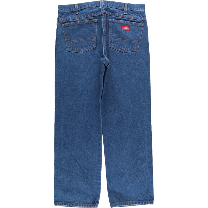 Dickies tapered denim pants for men, equivalent to W37 unclear navy blue type Vintage Second Hand
