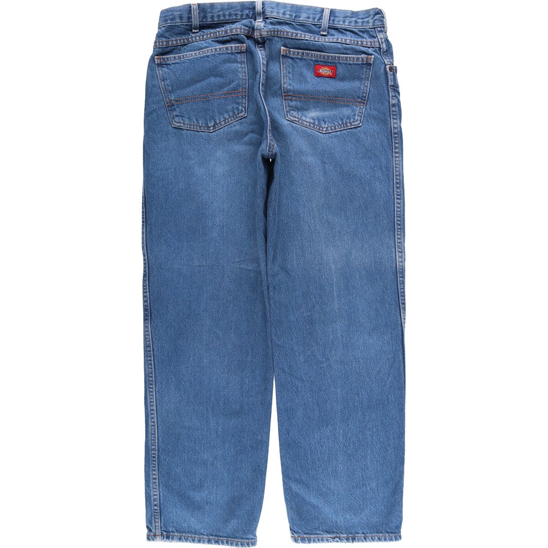 Dickies tapered denim pants for men, equivalent to W35 cotton blue type Vintage Second Hand