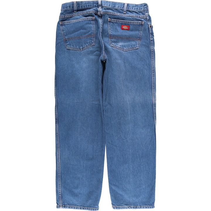 Dickies tapered denim pants for men, equivalent to W35 cotton blue type Vintage Second Hand