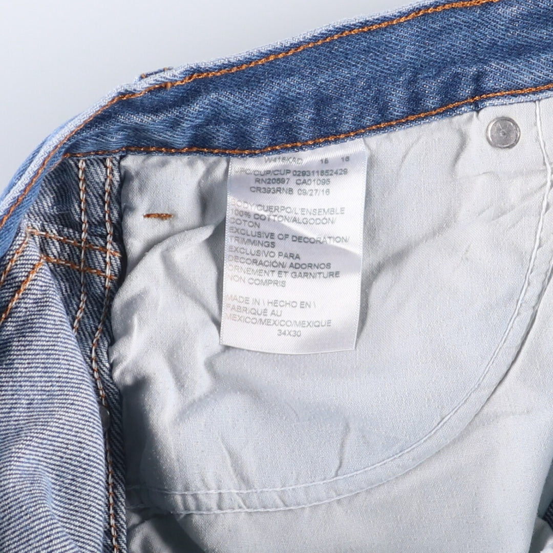 Dickies tapered denim pants for men, equivalent to W35 cotton blue type Vintage Second Hand