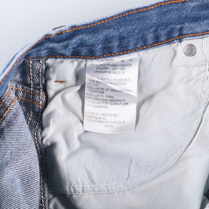 Dickies tapered denim pants for men, equivalent to W35 cotton blue type Vintage Second Hand