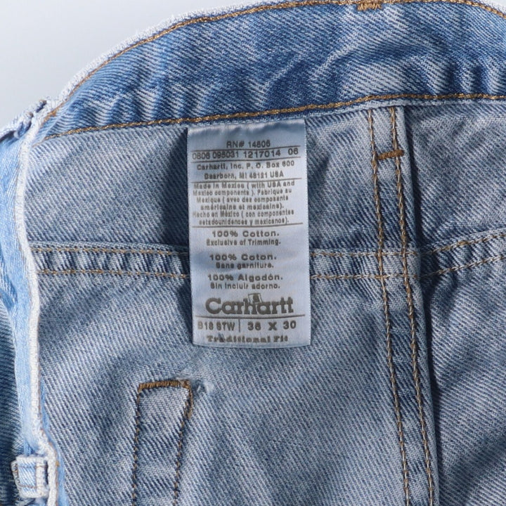 2000'S Carhartt Traditional Fit Tapered Denim Pants, Men's Size 37 cotton blue type Vintage Second Hand