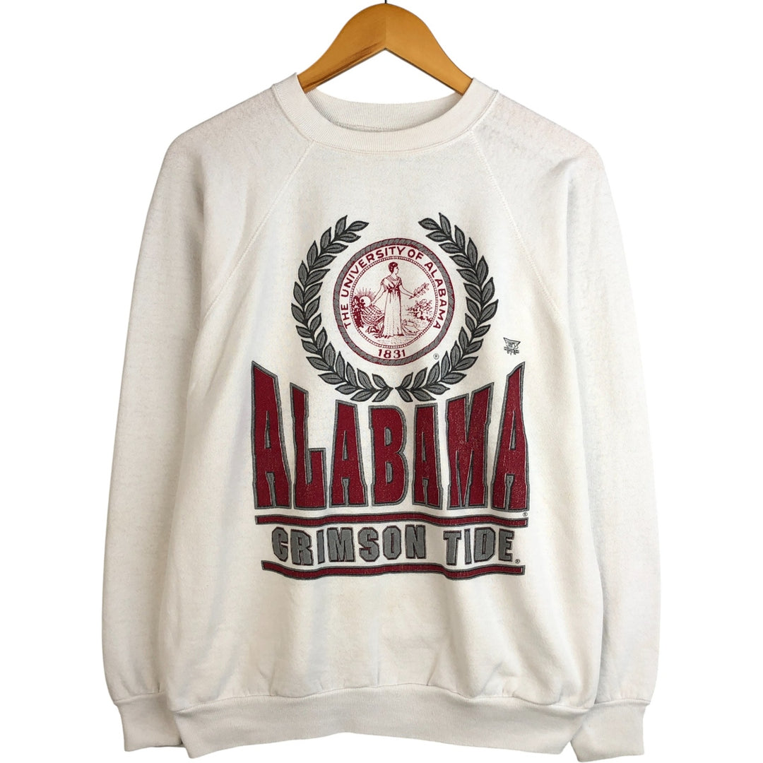 Vintage 90'S college sweatshirt, size L, men's unclear white type Vintage Second Hand