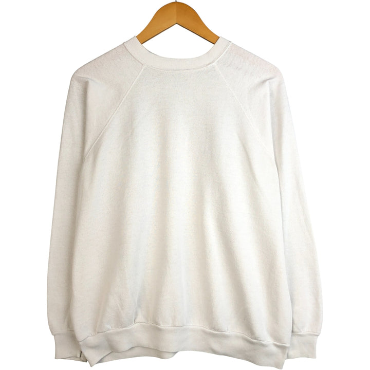 Vintage 90'S college sweatshirt, size L, men's unclear white type Vintage Second Hand