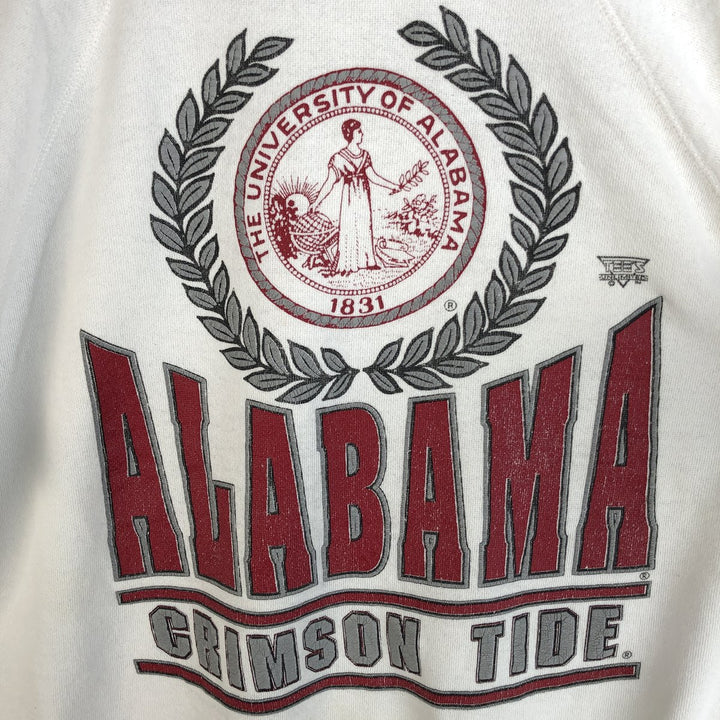 Vintage 90'S college sweatshirt, size L, men's unclear white type Vintage Second Hand