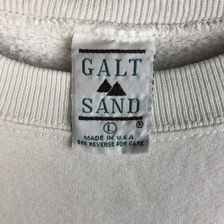 Vintage 90'S GALT SAND college sweatshirt, made in the USA, size L, men's cotton white type Vintage Second Hand