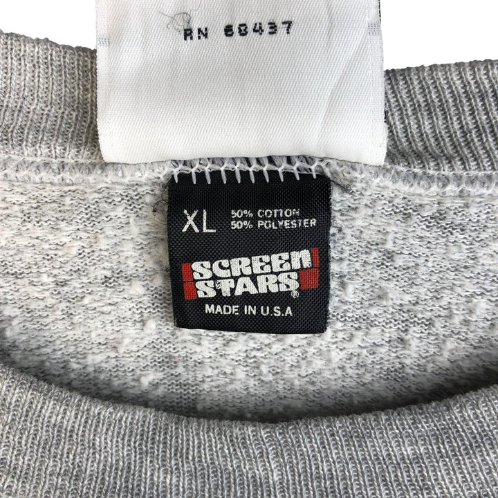 90'S Screen Stars Princeton University Triple Print College Sweatshirt, Made in USA, Men's Size XL cotton gray type Vintage Second Hand