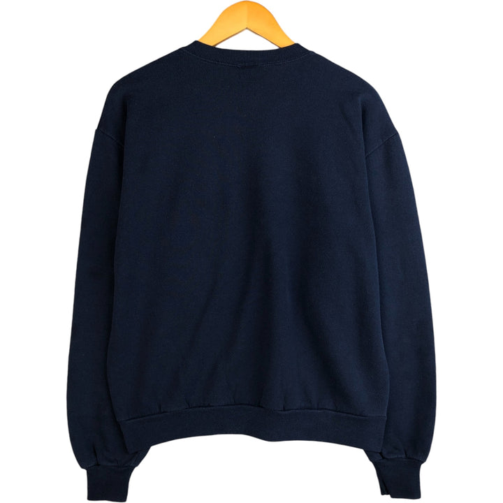 80s-90'S Jerzees College Sweatshirt, Made in USA, Men's Size L, Vintage cotton navy blue type Vintage Second Hand