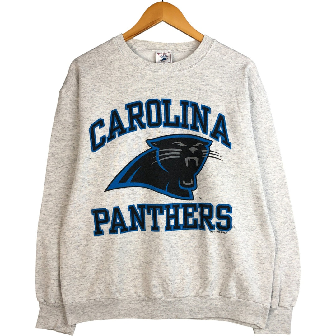 Vintage 90'S Delta Carolina Panthers print sweatshirt, Made in USA, Men's XL polyester gray type Vintage Second Hand
