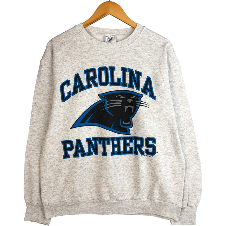 Vintage 90'S Delta Carolina Panthers print sweatshirt, Made in USA, Men's XL polyester gray type Vintage Second Hand