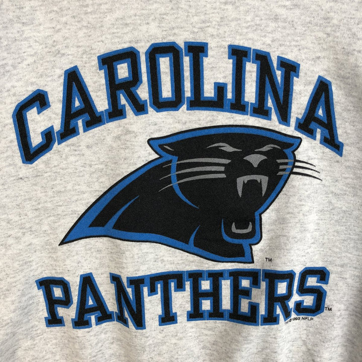 Vintage 90'S Delta Carolina Panthers print sweatshirt, Made in USA, Men's XL polyester gray type Vintage Second Hand