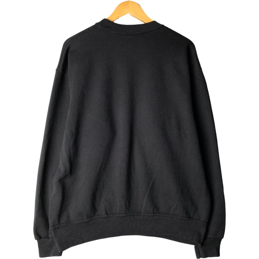 2000'S Hanes 3-Print College Character Sweatshirt, Made in USA, Men's XL cotton black type Vintage Second Hand