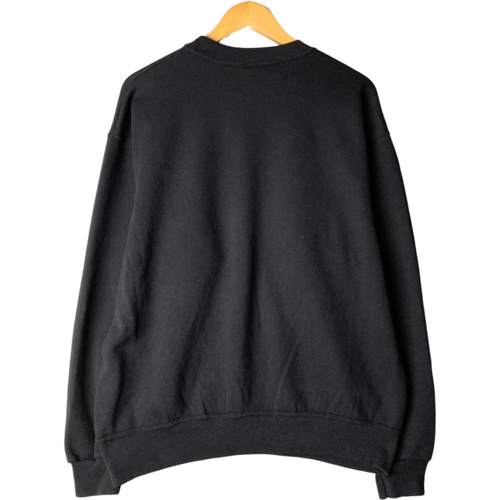 2000'S Hanes 3-Print College Character Sweatshirt, Made in USA, Men's XL cotton black type Vintage Second Hand