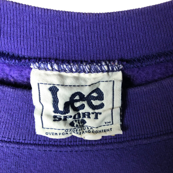 Vintage 90'S Lee dog print college character sweatshirt, made in the USA, men's size XL cotton purple type Vintage Second Hand