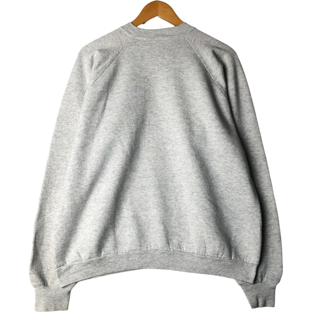 1990'S Fruit of the Loom University of Wisconsin College Character Sweatshirt, Made in USA, Men's Size L cotton gray type Vintage Second Hand