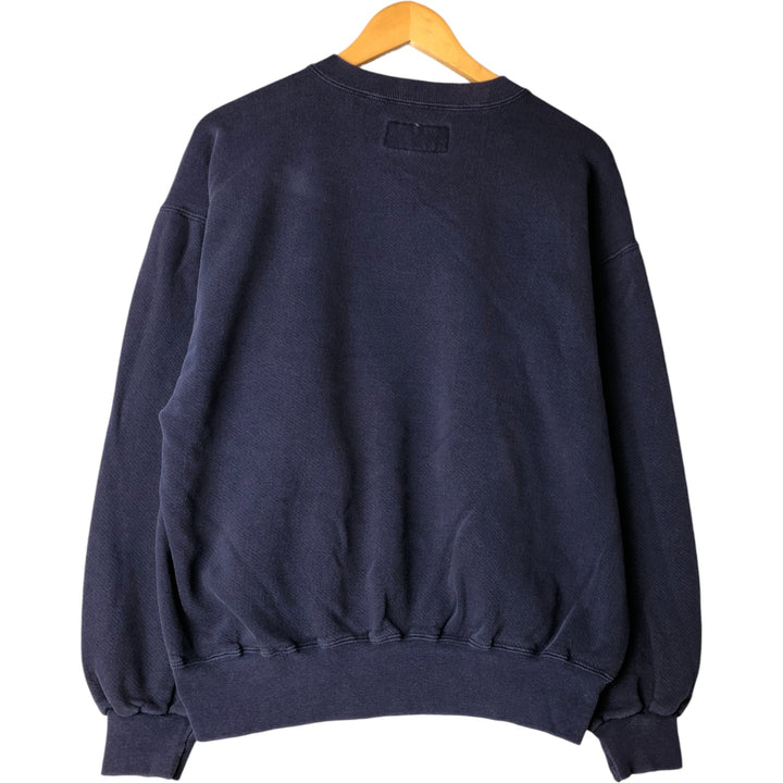 90'S Russell High Cotton College Sweatshirt, Made in USA, Men's Size L, Vintage cotton navy blue type Vintage Second Hand