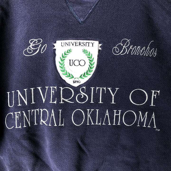 90'S Russell High Cotton College Sweatshirt, Made in USA, Men's Size L, Vintage cotton navy blue type Vintage Second Hand
