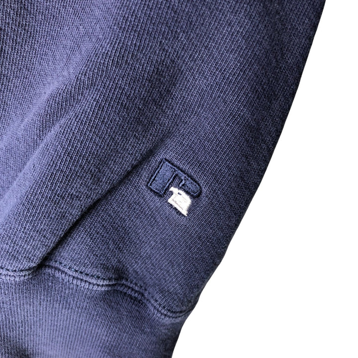 90'S Russell High Cotton College Sweatshirt, Made in USA, Men's Size L, Vintage cotton navy blue type Vintage Second Hand