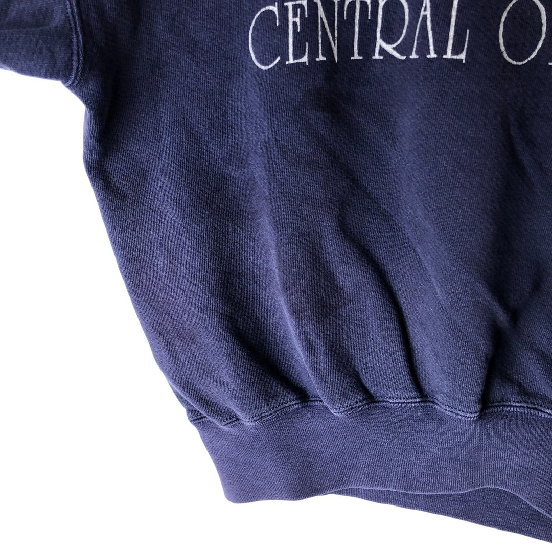 90'S Russell High Cotton College Sweatshirt, Made in USA, Men's Size L, Vintage cotton navy blue type Vintage Second Hand