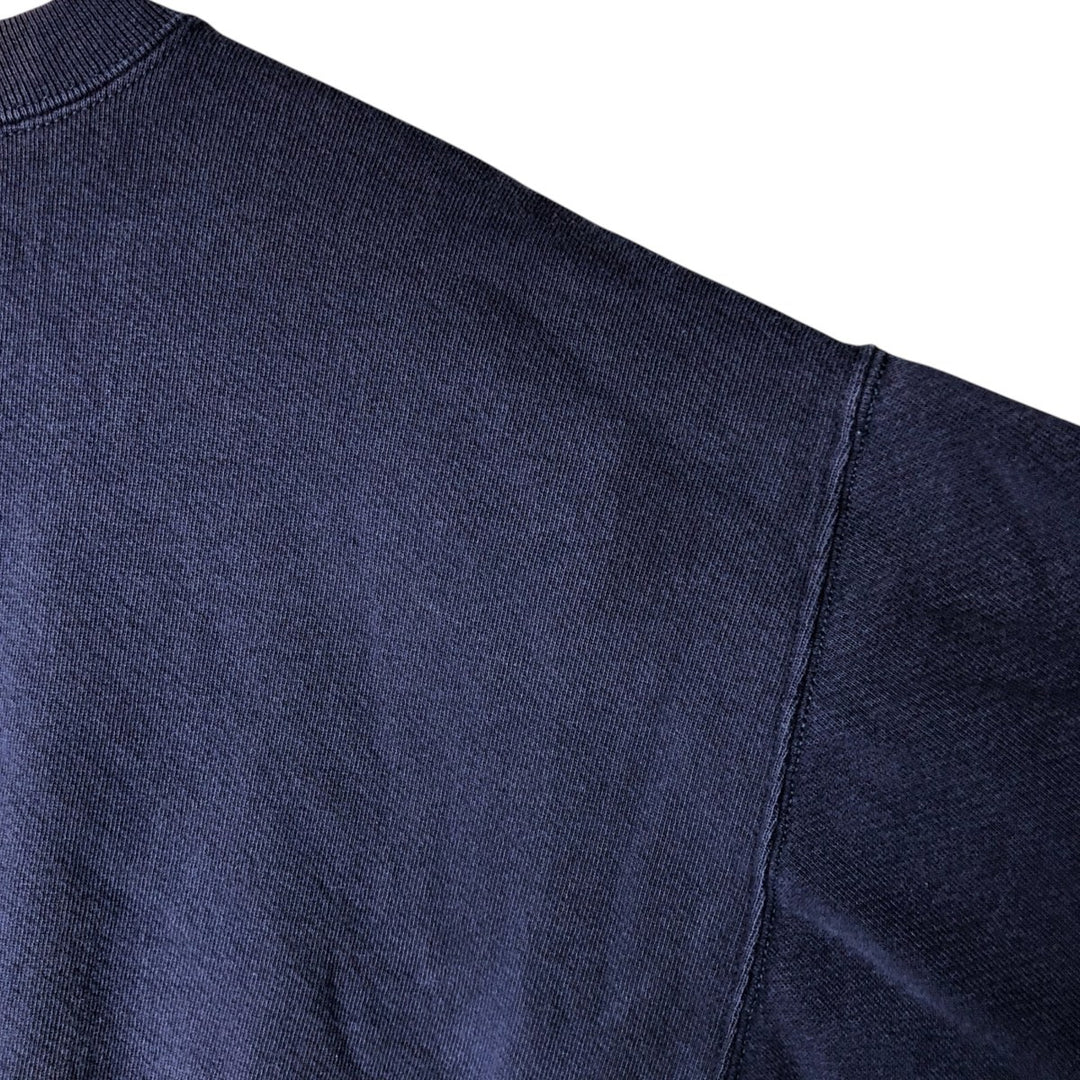 90'S Russell High Cotton College Sweatshirt, Made in USA, Men's Size L, Vintage cotton navy blue type Vintage Second Hand