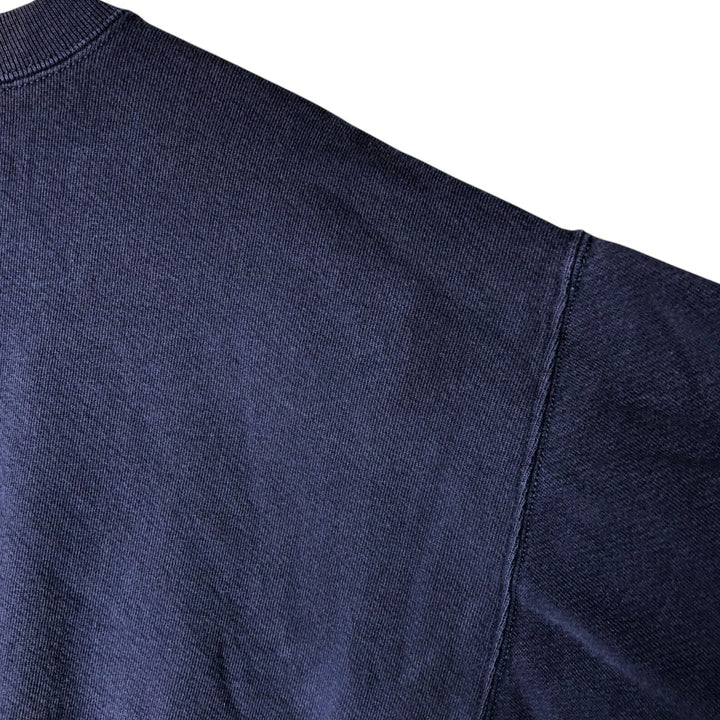 90'S Russell High Cotton College Sweatshirt, Made in USA, Men's Size L, Vintage cotton navy blue type Vintage Second Hand
