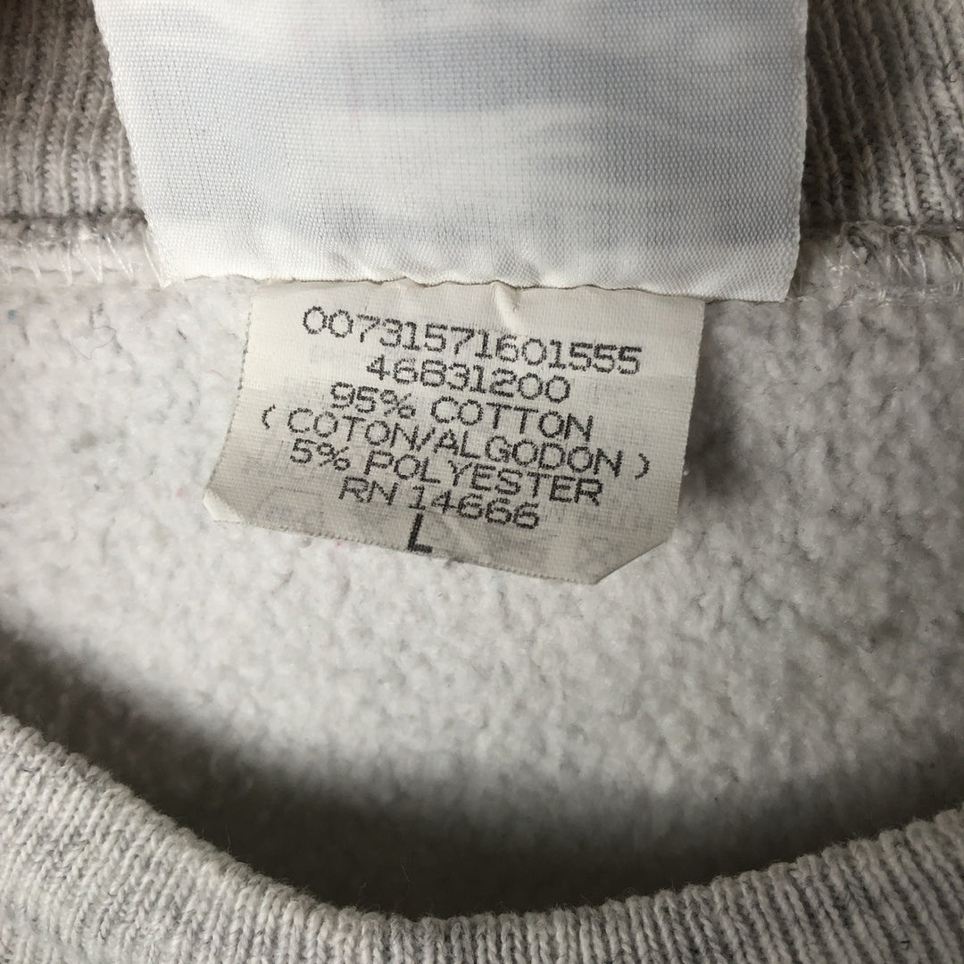 Vintage 90'S Lee printed sweatshirt, made in USA, size L for men cotton gray type Vintage Second Hand