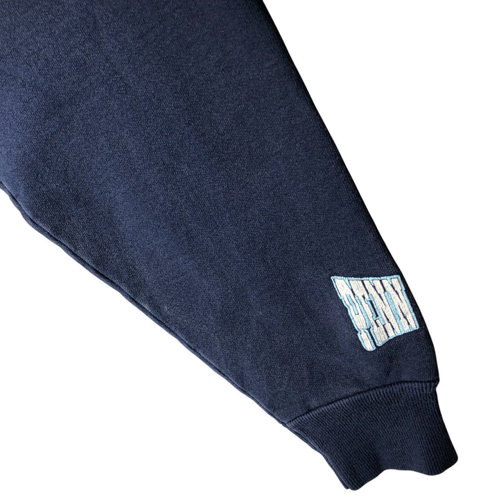 1980'S Hanes Beefy Pennsylvania State University College Sweatshirt, Made in USA, Men's Size Large cotton navy blue type Vintage Second Hand