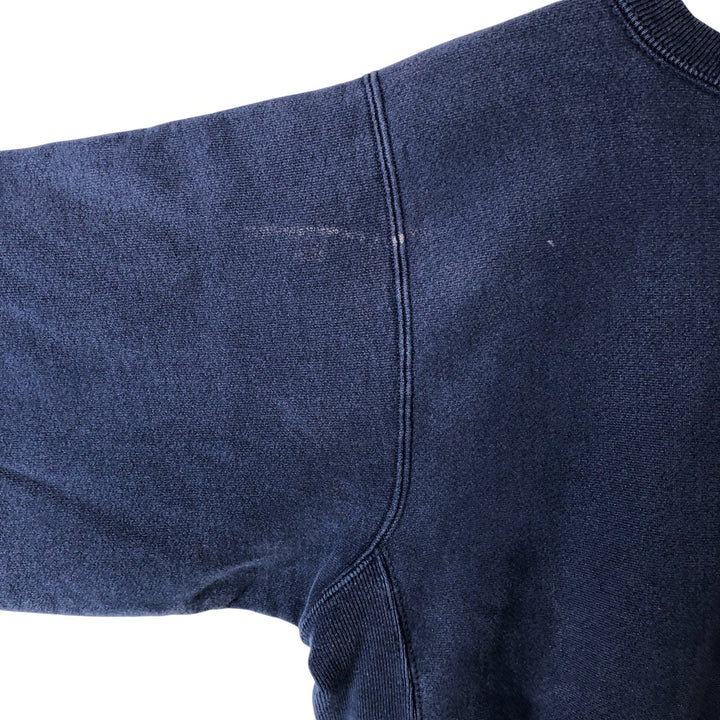 1980'S Hanes Beefy Pennsylvania State University College Sweatshirt, Made in USA, Men's Size Large cotton navy blue type Vintage Second Hand