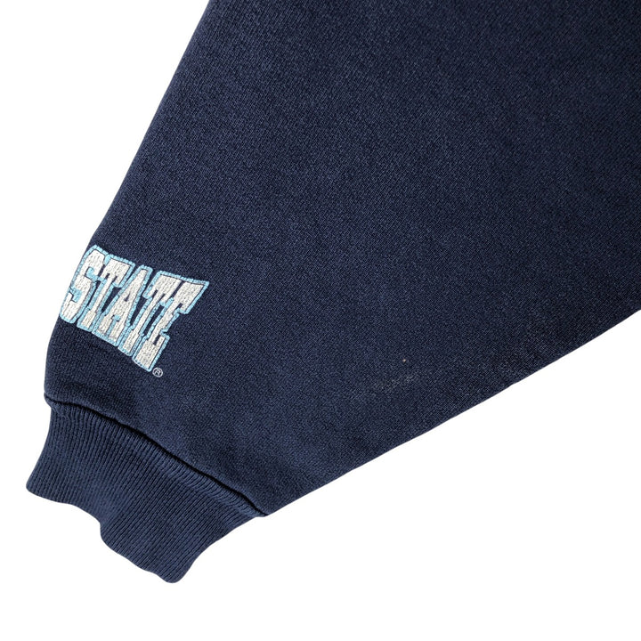 1980'S Hanes Beefy Pennsylvania State University College Sweatshirt, Made in USA, Men's Size Large cotton navy blue type Vintage Second Hand