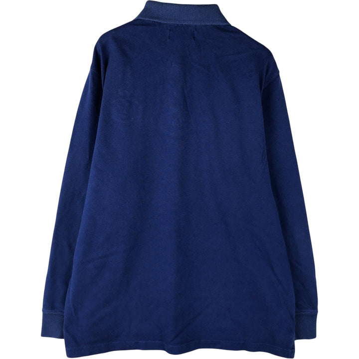 Ralph Lauren POLO by Ralph Lauren long sleeve rugby shirt, men's size L cotton blue type Vintage Second Hand