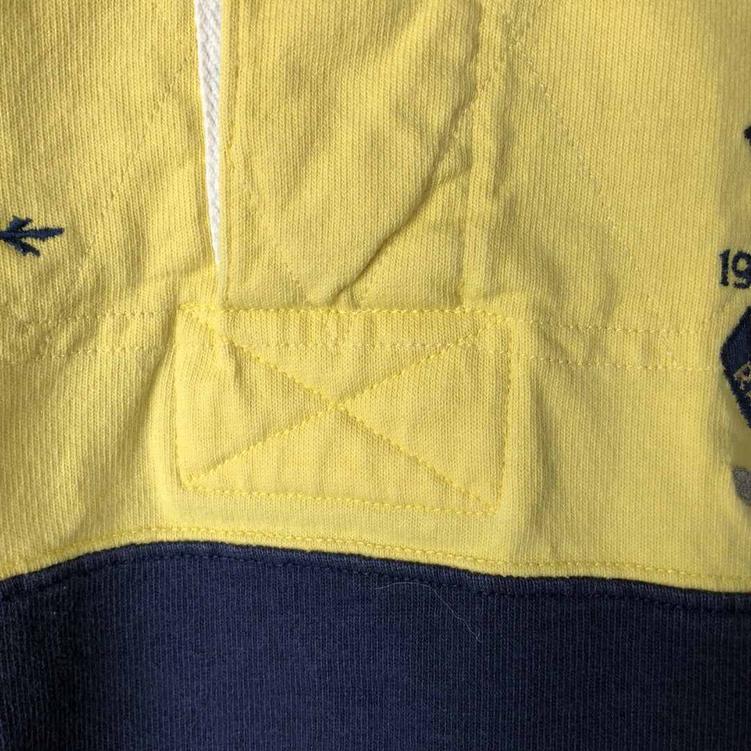 Ralph Lauren POLO by Ralph Lauren CUSTOM FIT long sleeve rugby shirt, men's size L cotton yellow type Vintage Second Hand