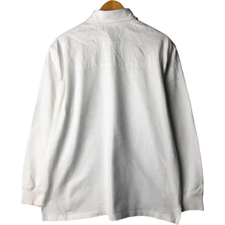 Ralph Lauren POLO by Ralph Lauren long sleeve rugby shirt, men's size L cotton white type Vintage Second Hand