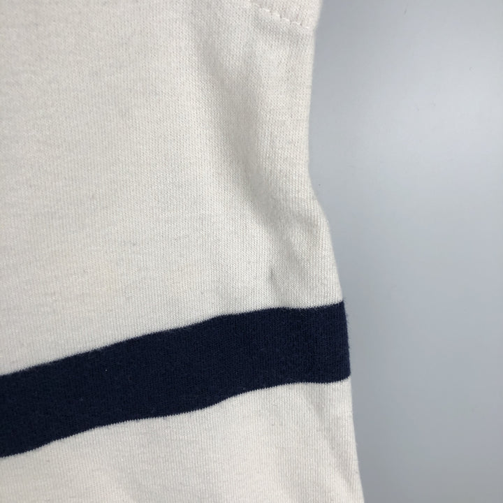Ralph Lauren POLO by Ralph Lauren CUSTOM FIT Border Pattern Long Sleeve Rugby Shirt Men's L size cotton white type Vintage Second Hand