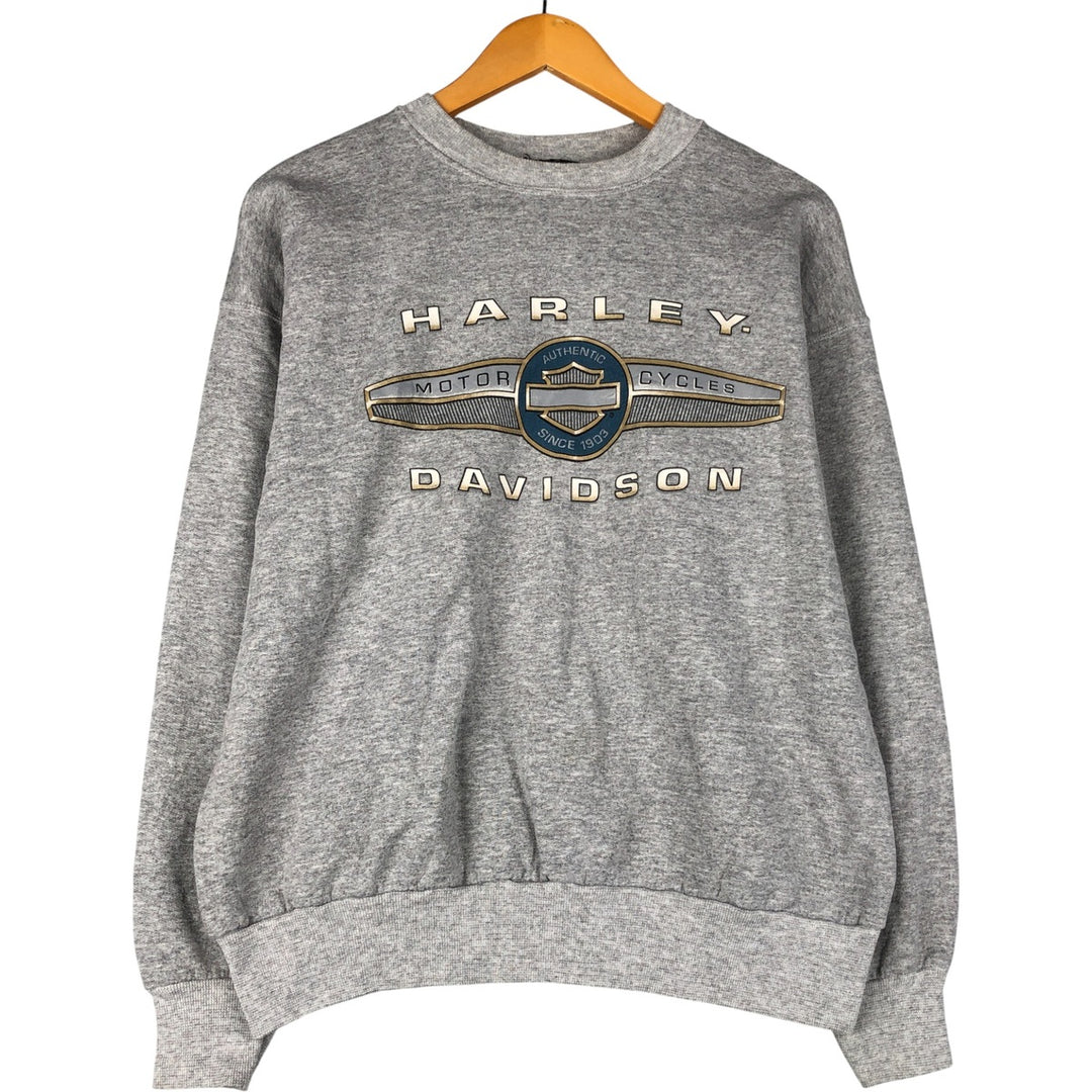 Hanes Harley-Davidson Advertising Sweatshirt, Men's Size L cotton gray type Vintage Second Hand