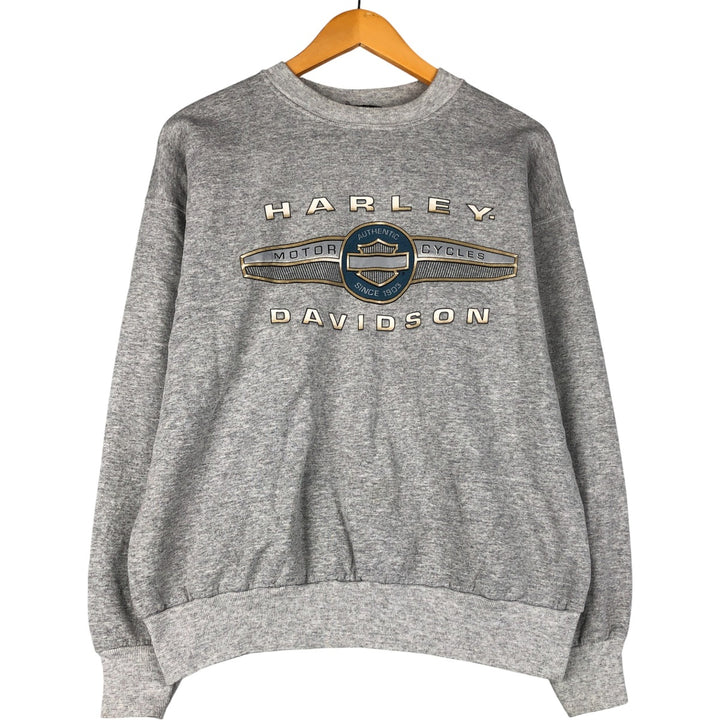 Hanes Harley-Davidson Advertising Sweatshirt, Men's Size L cotton gray type Vintage Second Hand