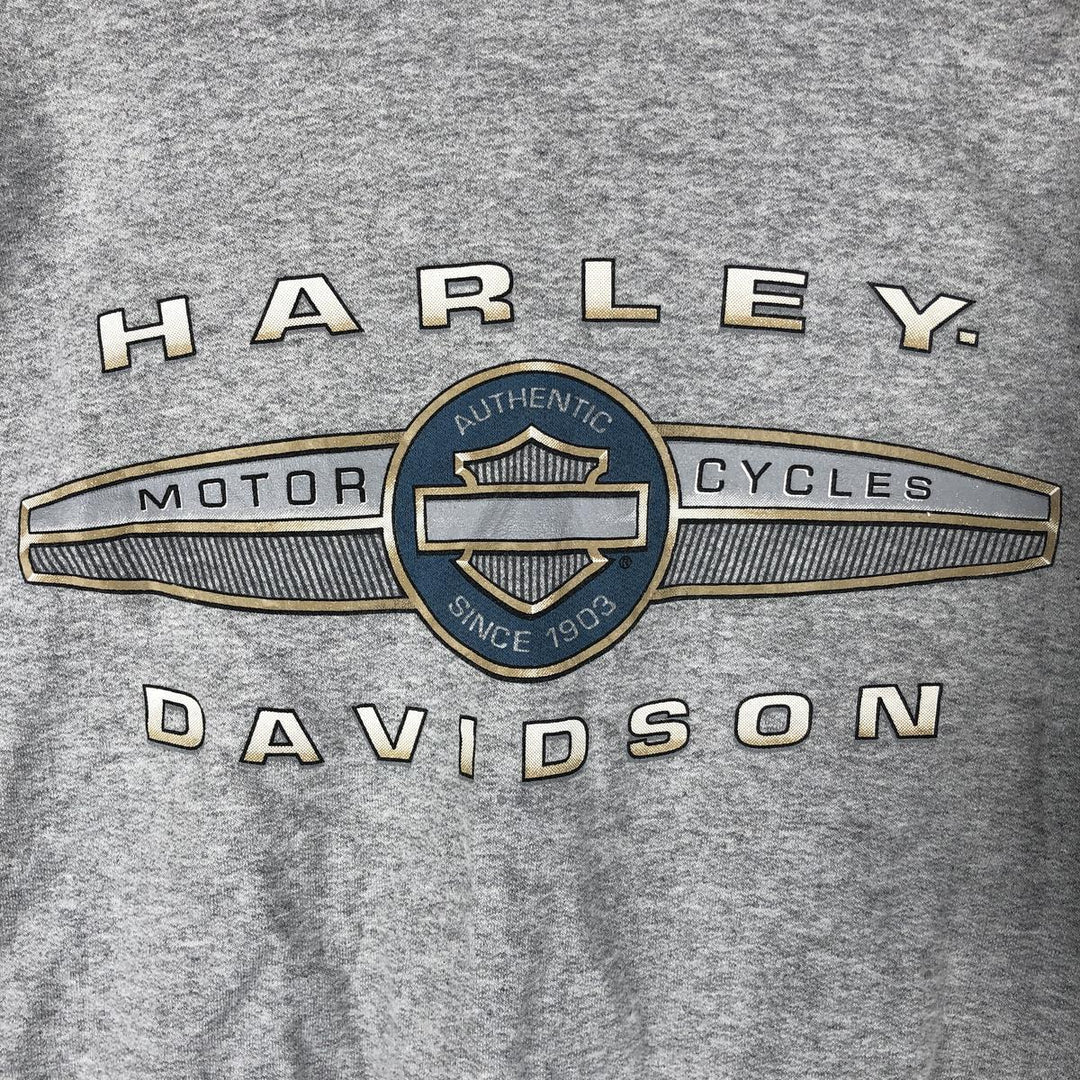 Hanes Harley-Davidson Advertising Sweatshirt, Men's Size L cotton gray type Vintage Second Hand