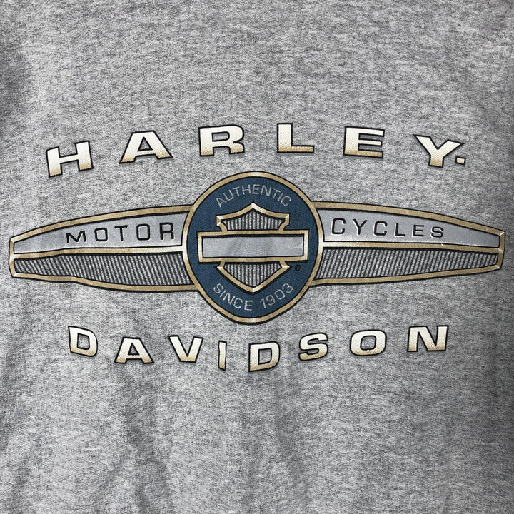Hanes Harley-Davidson Advertising Sweatshirt, Men's Size L cotton gray type Vintage Second Hand