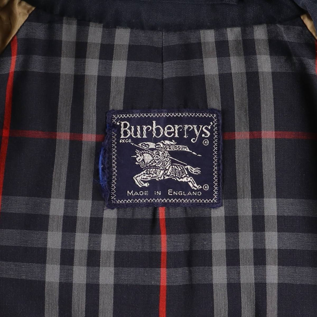 Burberry trench coat, made in England, size M cotton navy blue type Vintage Second Hand