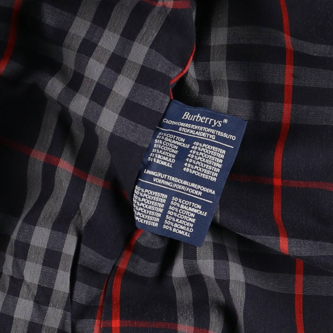 Burberry trench coat, made in England, size M cotton navy blue type Vintage Second Hand