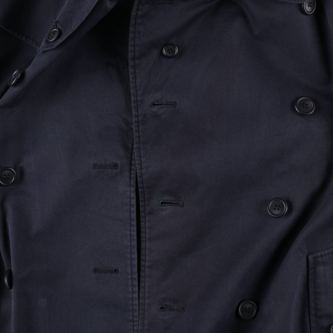 Burberry trench coat, made in England, size M cotton navy blue type Vintage Second Hand