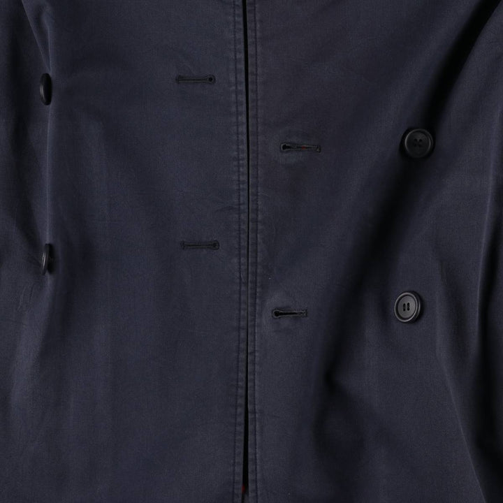 Burberry trench coat, made in England, size M cotton navy blue type Vintage Second Hand