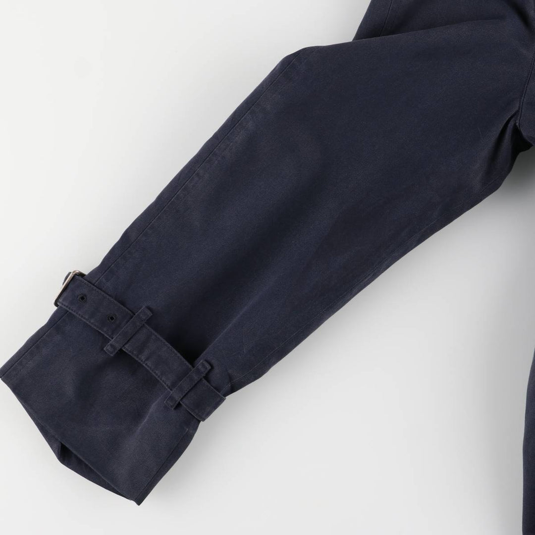 Burberry trench coat, made in England, size M cotton navy blue type Vintage Second Hand